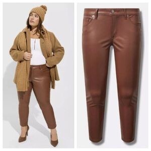 Torrid Brown Faux Leather Leggings